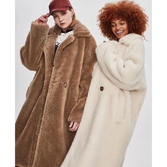 Teddy Coat Wool oversized MM brand inspired 100% wool NWT - Picture 7 of 14